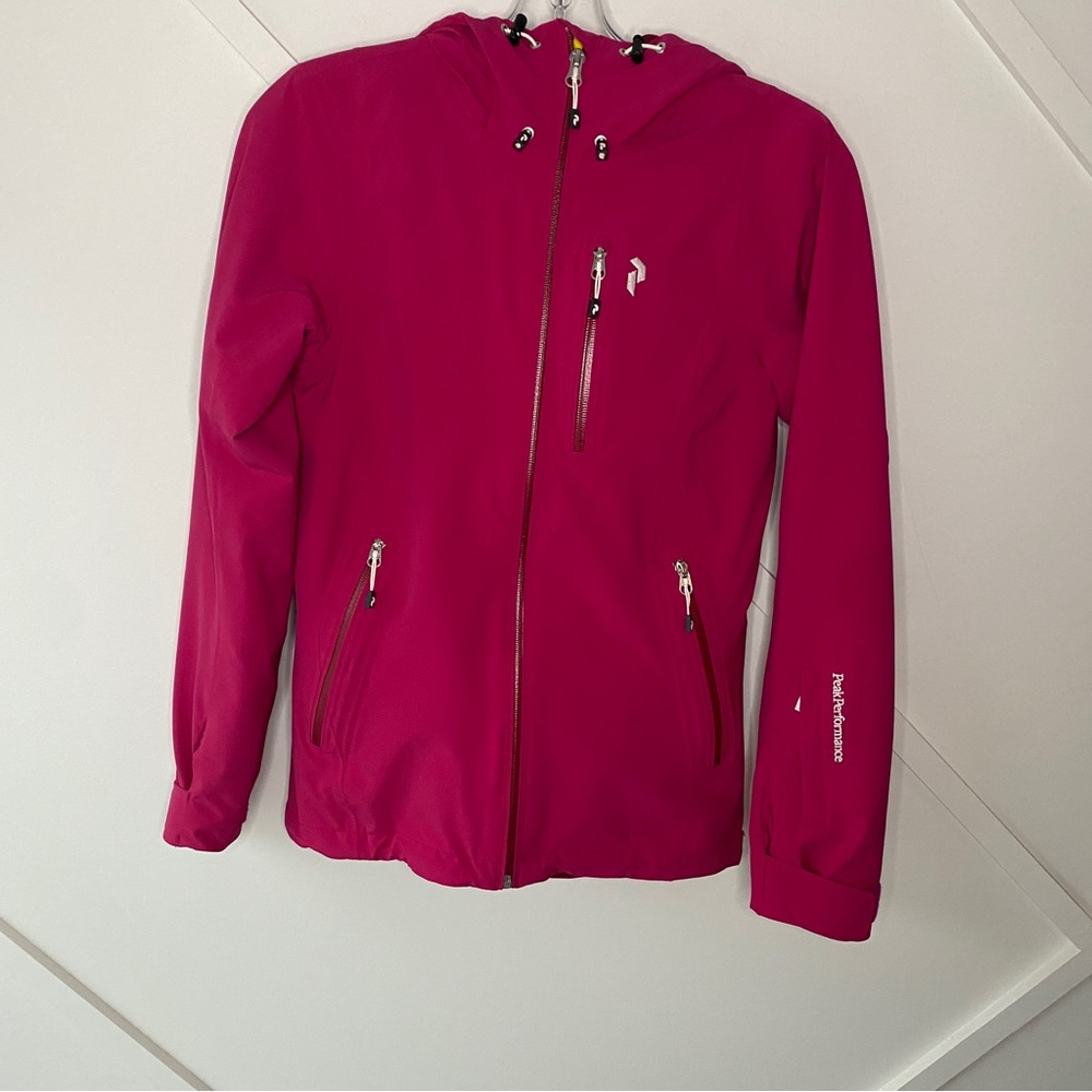Peak Performance Ski Shell Jacket Magenta Pink | Waterproof Windproof Hood - XS